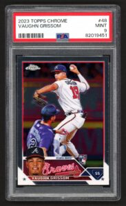 2023 TOPPS CHROME VAUGHN GRISSOM #48 ATLANTA BRAVES ROOKIE RC – PSA 9 MINT