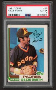 1982 TOPPS OZZIE SMITH #95 HOF THE WIZARD OF OZ SAN DIEGO PADRES VINTAGE PSA 4 VG-EX