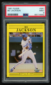 1991 FLEER BO JACKSON #561 KANSAS CITY ROYALS 2-SPORT LEGEND BO KNOWS PSA 9 MINT