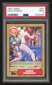 1987 TOPPS DAVE PARKER #691 CINCINNATI REDS HOF THE COBRA PSA 9 MINT